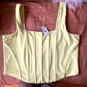 NWT Express Lime Green Body Contour Corset XL